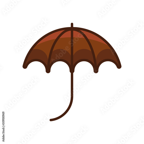umbrella protection accessory isolated icon