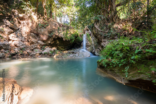 beautiful waterfall view at Khao Koh Phu Tub Berk Phetchabun national park  Thailand idea for hiking campang backpacking on long holiday or weekend