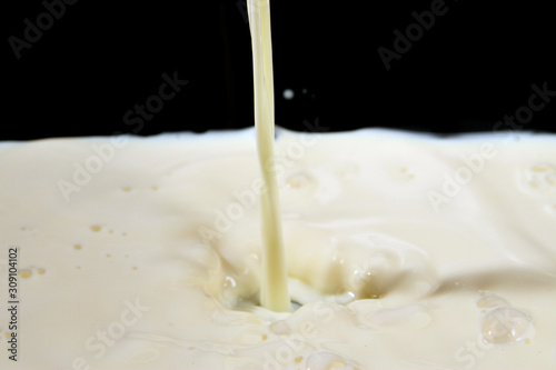 Pouring milk background