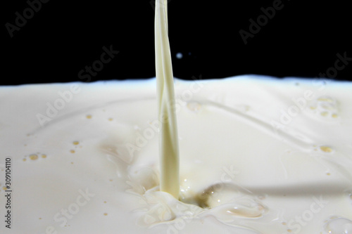 Pouring milk background