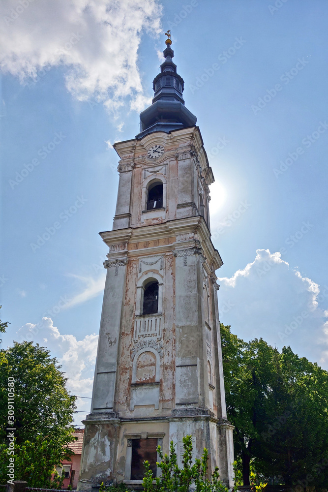 Fototapeta premium Plesivec, Slovakia, 14 May 2019: Old gothic church in Plesivec.