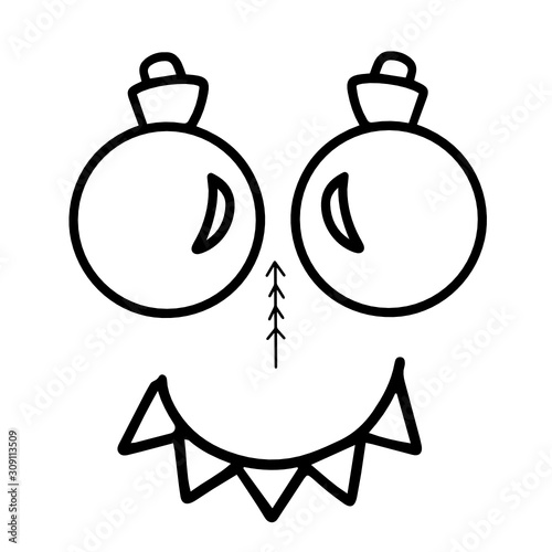 Christmas balls. Flags. New Year's Elements. Christmas.