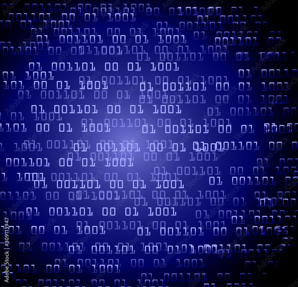 Blue cyber circuit future technology concept background Blue cyber circuit future technology concept background