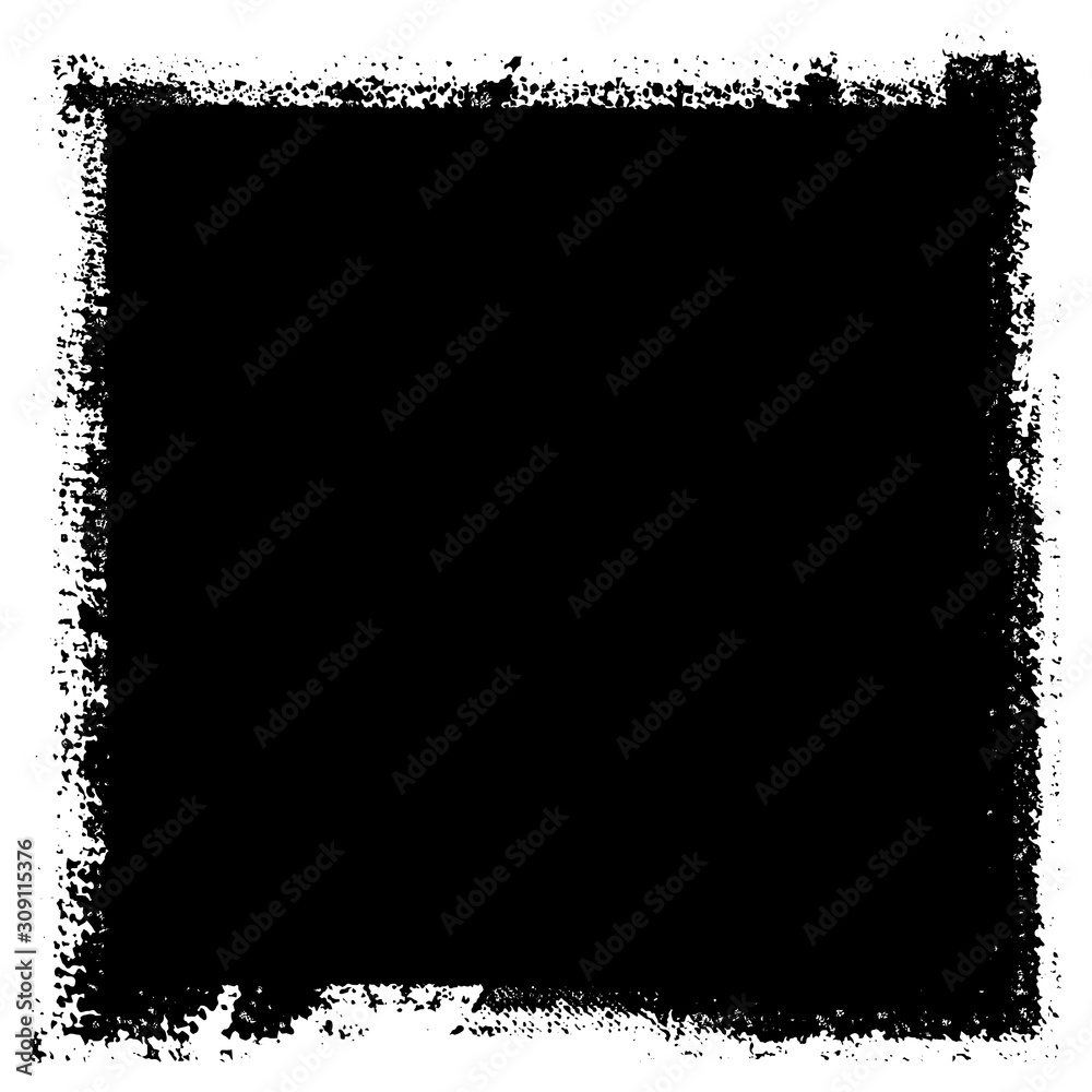 Grunge background black rectangular isolated on white background