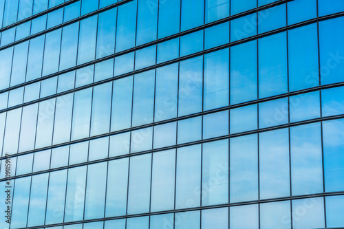Modern architecture tone close Up in blue tone.