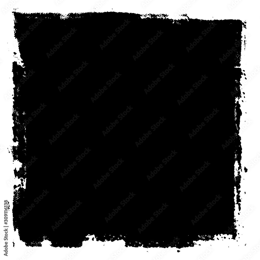 Obraz premium Grunge background black rectangular isolated on white background