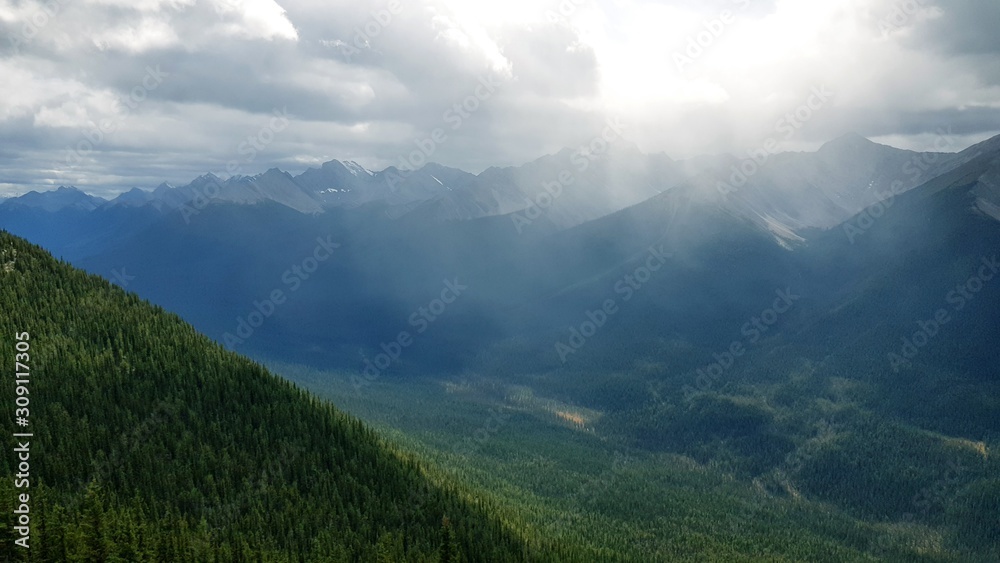 Fototapeta premium landscape with mountains and clouds