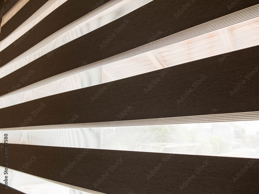 Horizontal striped curtains made from natural material Horizontal striped curtains made from natural material
