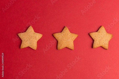 red background with cookies star day protector