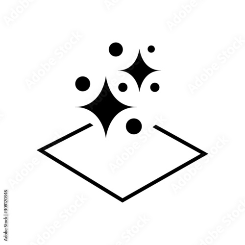 clean surface vector icon. easy cleaning illustration sign or symbol.