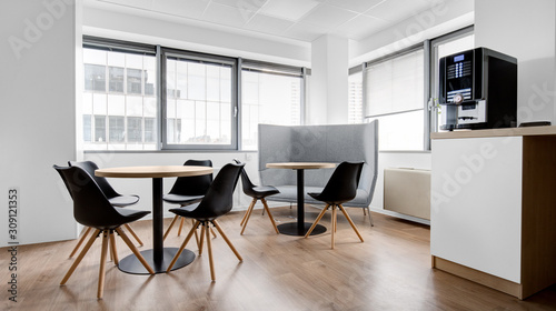 coworking place with coffe machine