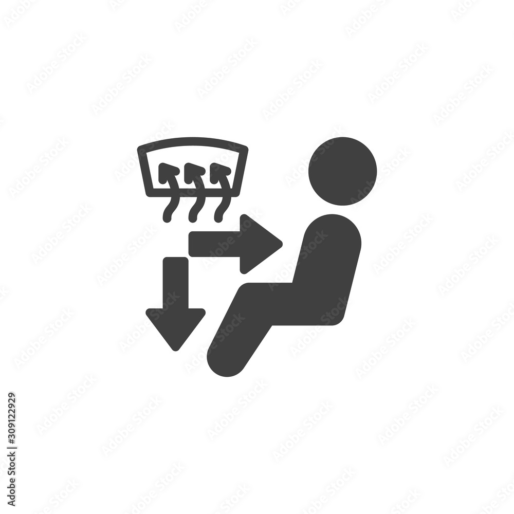 Car A C control vector icon. filled flat sign for mobile concept and web design. Car windshield defrosting glyph icon. Climate control functions symbol, logo illustration. Vector graphics Car A C control vector icon. filled flat sign for mobile concept and web design. Car windshield defrosting glyph icon. Climate control functions symbol, logo illustration. Vector graphics