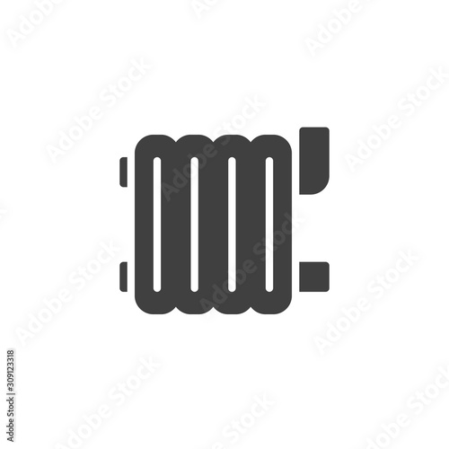 Heater battery vector icon. filled flat sign for mobile concept and web design. Central heating battery glyph icon. Symbol, logo illustration. Vector graphics