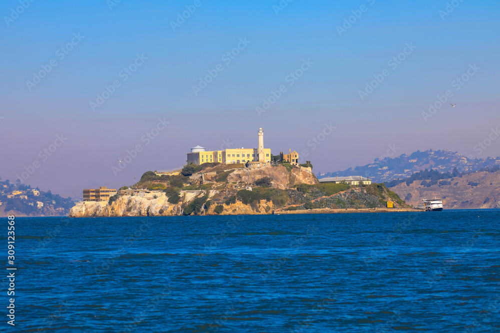 Island of Alcatraz in the Bay of San Francisco