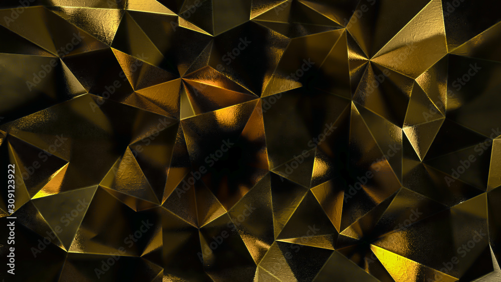 Gold abstract polygonal background Gold abstract polygonal background
