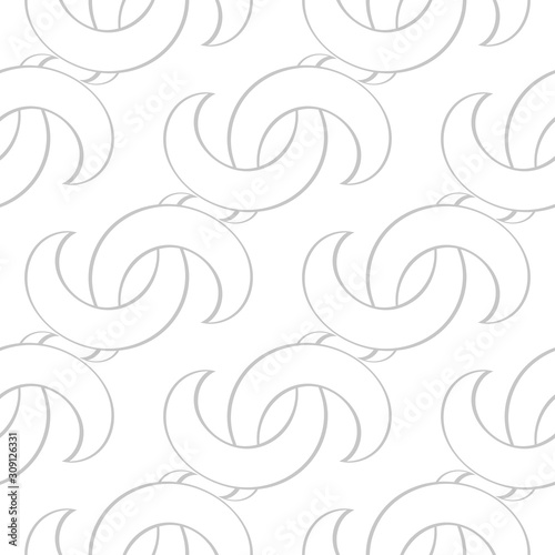 Seamless pattern. Gray design on white background