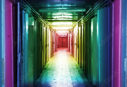 the long hallway rainbow toning © pticelov