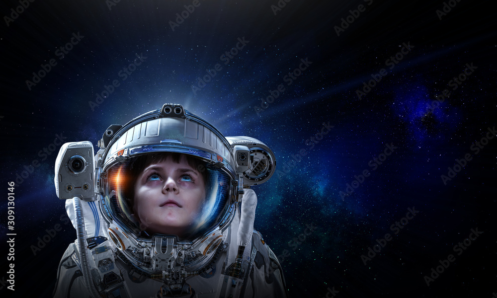 Exploring outer space. Mixed media Exploring outer space. Mixed media