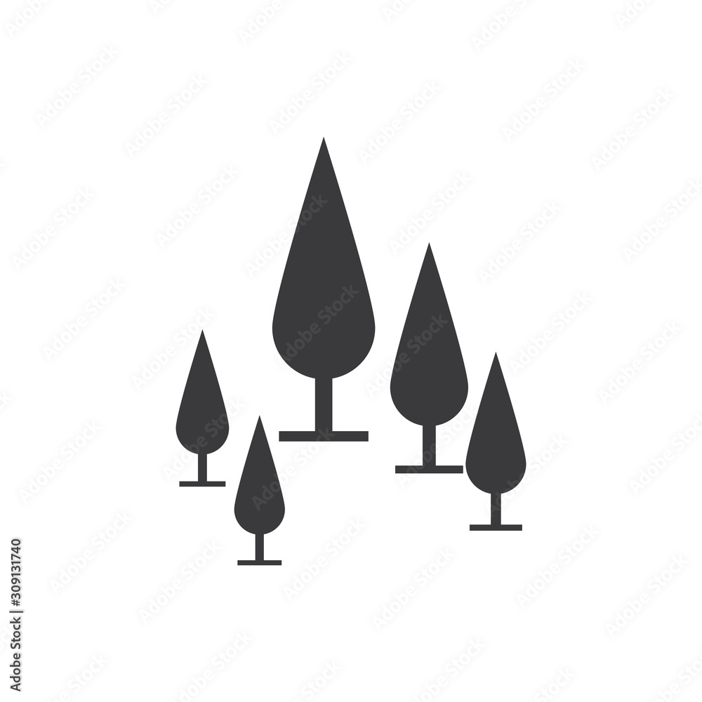 Fototapeta premium Tree line icon Vector Illustration design Logo