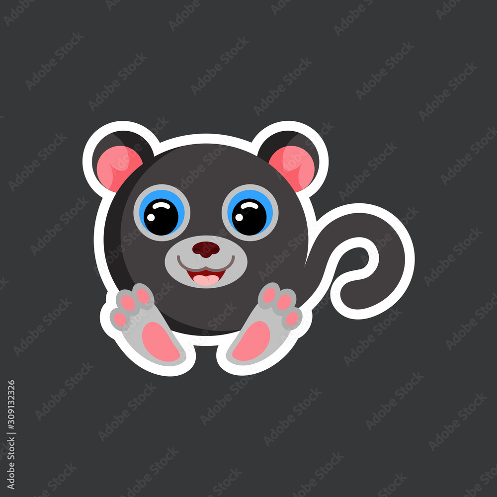 cartoon panther sticker vector illustration cartoon panther sticker vector illustration