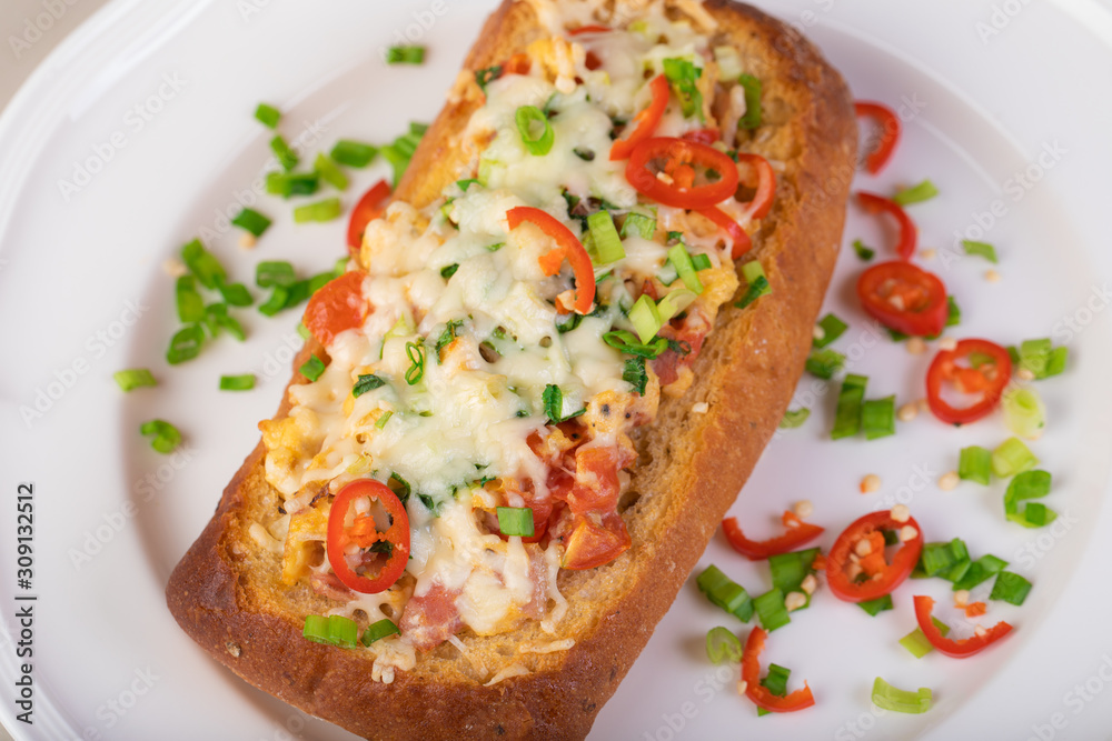 Breakfast of scrambled eggs Breakfast of scrambled eggs