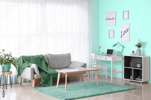 Stylish interior of living ...