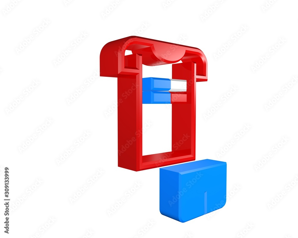 3d illustration of t-shirt icon, czech republic of soccer 3d illustration of t-shirt icon, czech republic of soccer