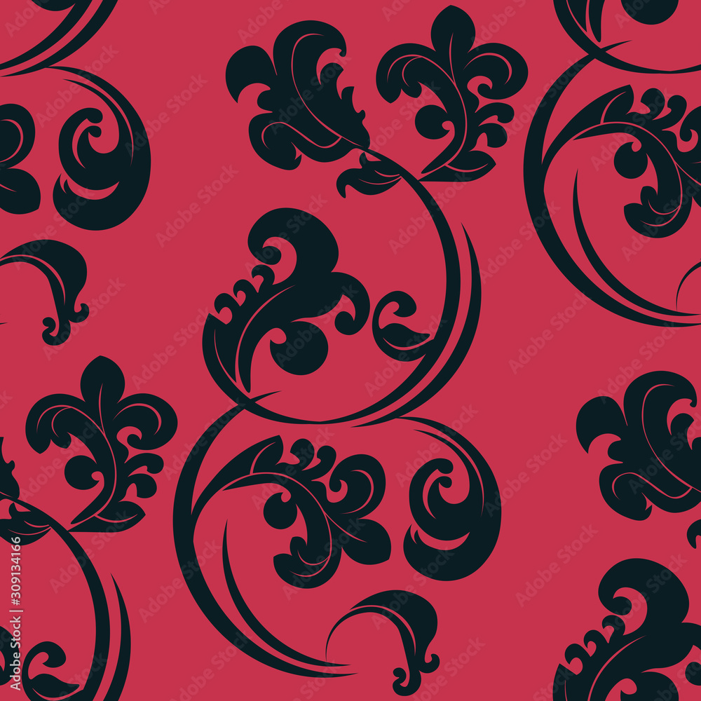 Floral seamless pattern leaves Floral seamless pattern leaves