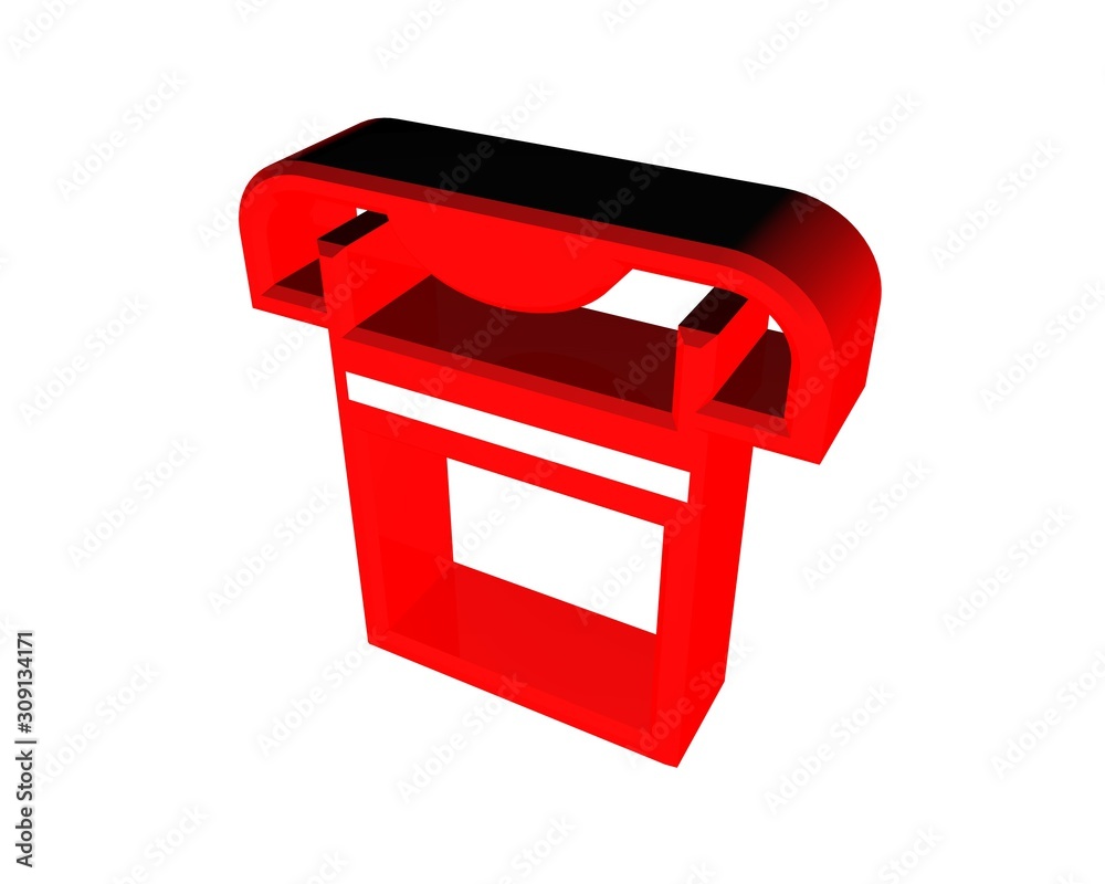 3d illustration of T-shirt, from switzerland soccer
