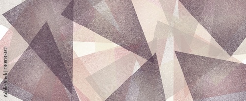 Abstract modern background and contemporary triangle square and block shapes layered in random geometric art pattern with fine texture