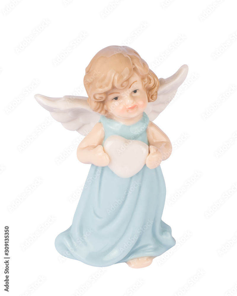 Fototapeta premium Pretty Guardian angel with heart
