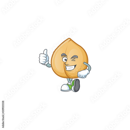 Picture of chickpeas making Thumbs up gesture