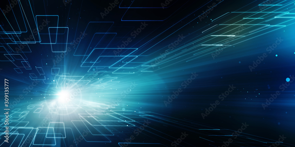 2d illustration Abstract futuristic electronic circuit technology background 2d illustration Abstract futuristic electronic circuit technology background