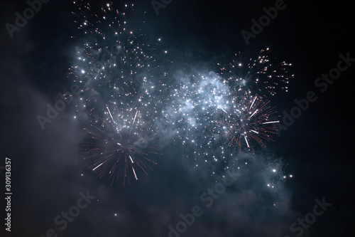 Wallpaper Mural Celebrating New Year with fireworks Torontodigital.ca