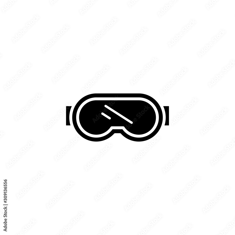 Safety glasses, Diving goggles icon isolated on white background. Vector illustration for your web site mobile app logo UI design. Safety glasses, Diving goggles icon isolated on white background. Vector illustration for your web site mobile app logo UI design.