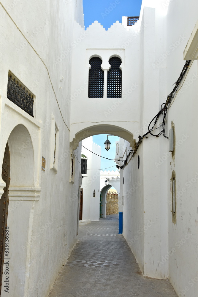 In the white streets of Asilah, Morocco
