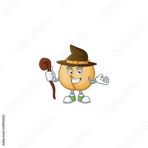 Happy Halloween Witch chickpeas cartoon character style