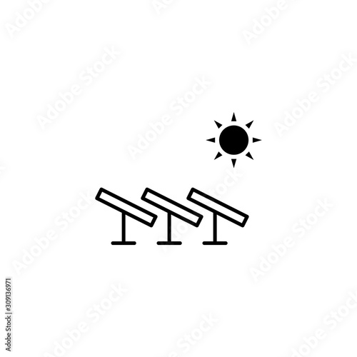 Solar energy panel Icon vector. Flat web icon or sign isolated on white background. 