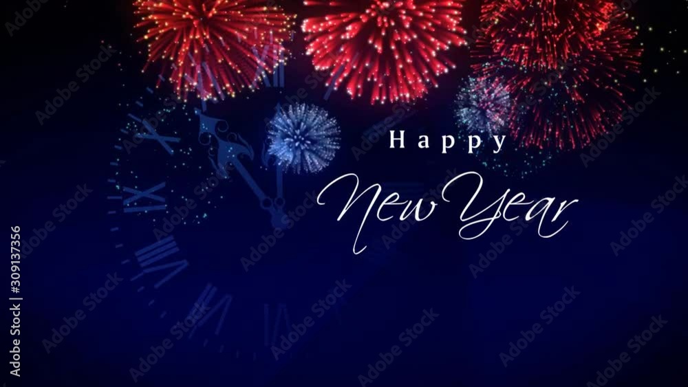 Happy New Year Fireworks Video Effects