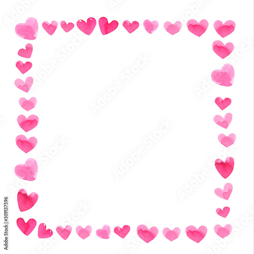 heart frame postcard love letter illustration isolated copy space pink © Ekaterina