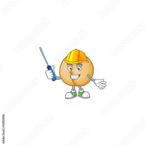 Cool automotive chickpeas presented in cartoon character style