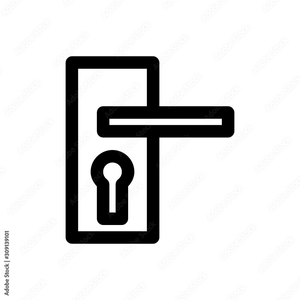 handle door icon wih line style handle door icon wih line style