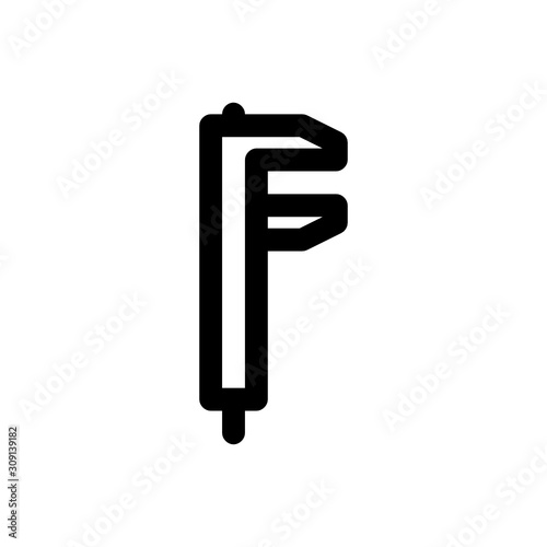 calipers icon wih line style