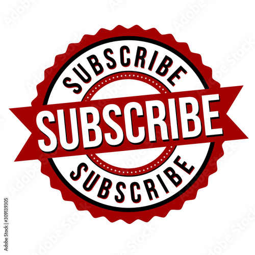 Subscribe label or sticker