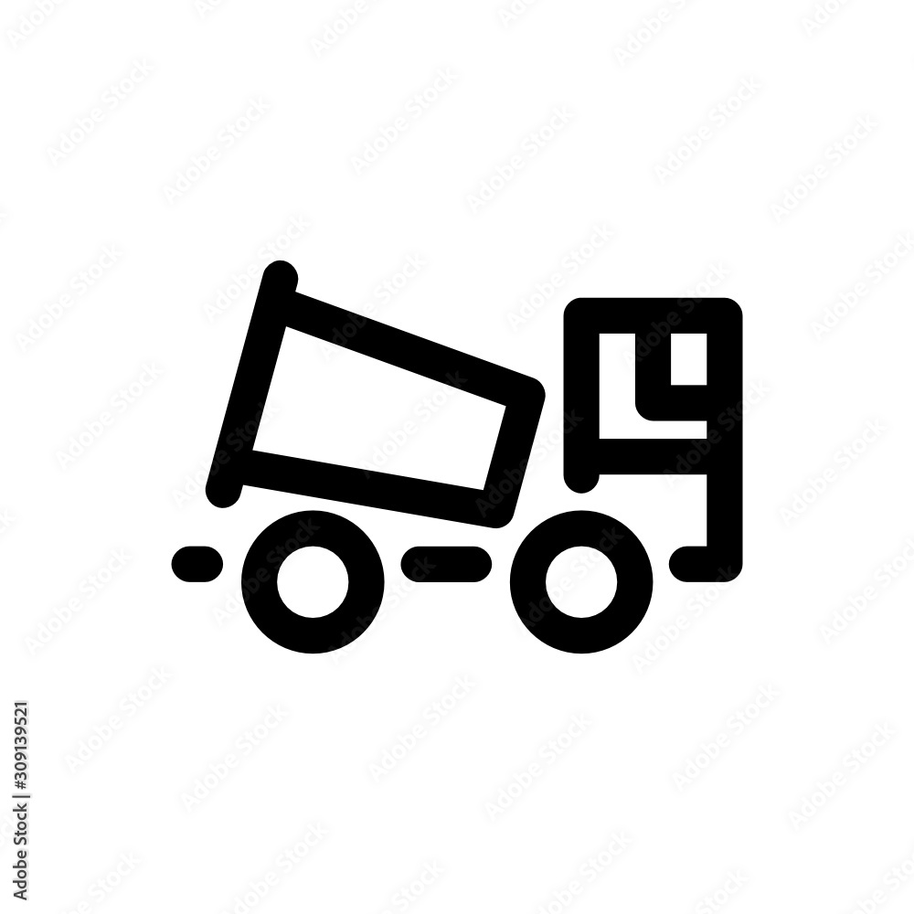 cement mixer truck icon with line style cement mixer truck icon with line style