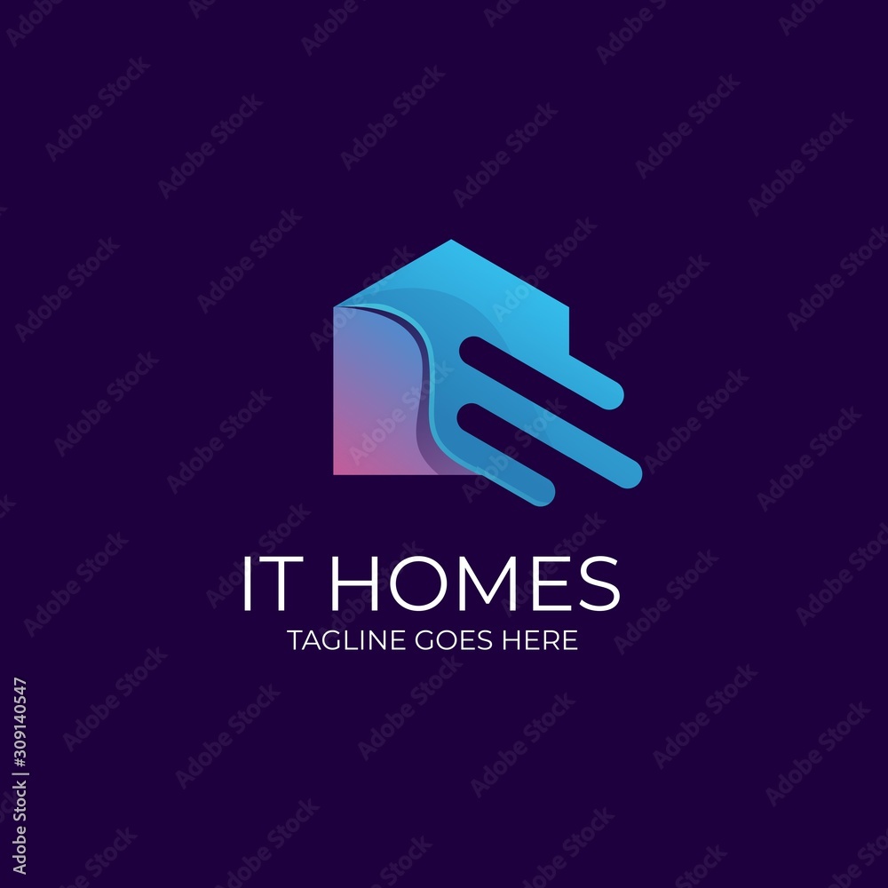 lT Home Illustration Vector Template lT Home Illustration Vector Template