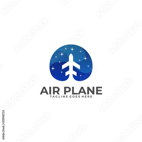Air Plane Illustration Vector Template