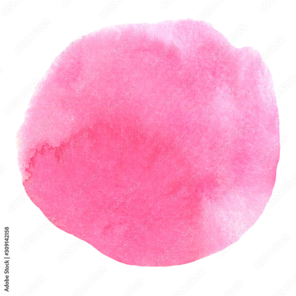 Red pink blot isolated on white background