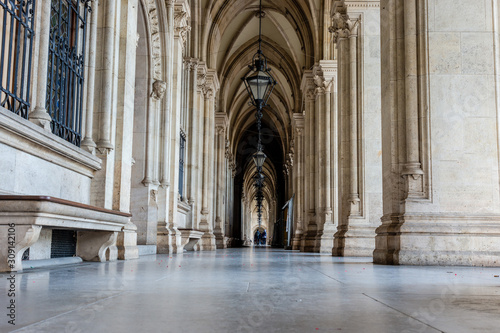 Amazing View of arch of city hall in Vienna