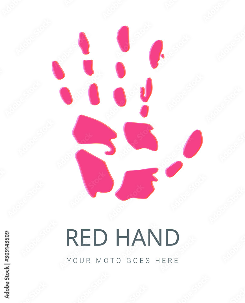 Hand Logo Template in Flat Style. Hand Drawn Hand Symbol Concept for Logo Creation. Hand Logo Template in Flat Style. Hand Drawn Hand Symbol Concept for Logo Creation.